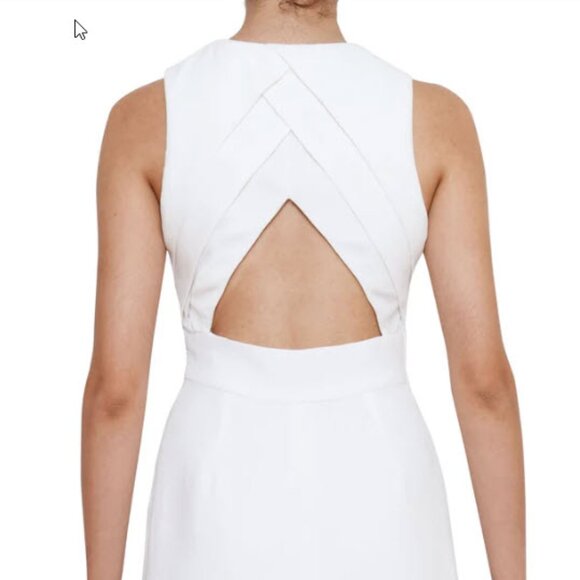 WAI MING Phoebe Dress Creamy White Dress with Back Cutout - Size 12 - Picture 1 of 5